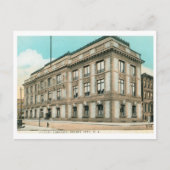 Bibliotheek, Jersey City, NJ Vintage Briefkaart (Voorkant)