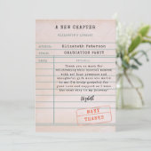 Bibliotheek Kaart Afstuderen Dank u kaart (Staand voorkant)