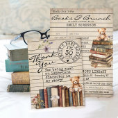 Bibliotheek Kaart Bloemenboeken Beer Baby shower