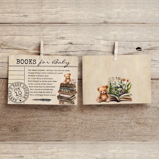  Bibliotheek Kaart Bloemenboeken voor Baby Kaart