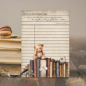 Bibliotheek Kaart Boeken Beer Baby shower Uitnodi