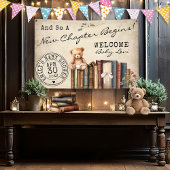  Bibliotheek Kaart Boeken Teddy Bear Baby shower Spandoek