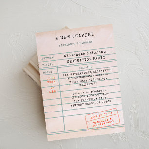 Bibliotheek Kaart Book Lover Afstudeerfeest