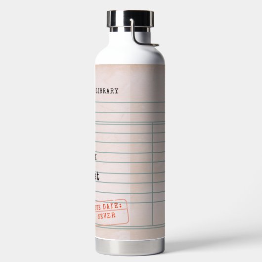  Bibliotheek Kaart Book Lover Bookish Bookworm Waterfles (Links)