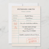  Bibliotheek Kaart Book Lover Ecru Vrijgezellenfee (Voorkant)