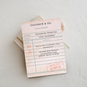  Bibliotheek Kaart Book Lover Verjaardagsfeest