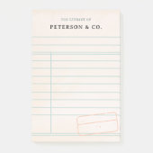  Bibliotheek Kaart Bookworm Bookish Fun Gift Post-it® Notes (Voorkant)