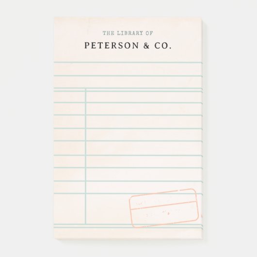  Bibliotheek Kaart Bookworm Bookish Fun Gift Post-it® Notes (Voorkant)