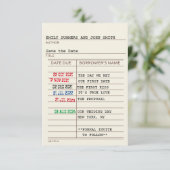 Bibliotheek Kaart en Boek Hoesje Sla de datum op (Staand voorkant)