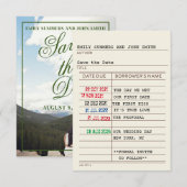 Bibliotheek Kaart en Boek Hoesje Sla de datum op (Voorkant / Achterkant)