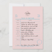 Bibliotheek Kaart Jaar in Review Flat Holiday Kaar (Voorkant)