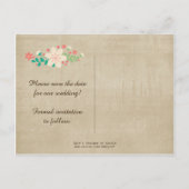 Bibliotheek Kaart Wildflowers Bewaar de datum (Achterkant)