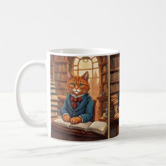 bibliotheek kat koffiemok (Links)