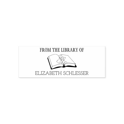 Bibliotheek Kat Majestic Kitten Gepersonaliseerd B Zelfinktende Stempel (Design)