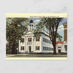Bibliotheek, Lenox, Massachusetts 1932  Briefkaart