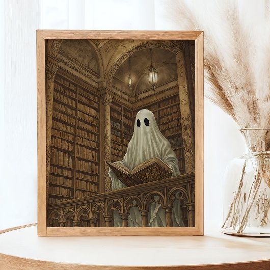 Bibliotheek Lezen Ghost  Antiek Boeken Kunst Poster
