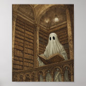 Bibliotheek Lezen Ghost  Antiek Boeken Kunst Poster (Voorkant)