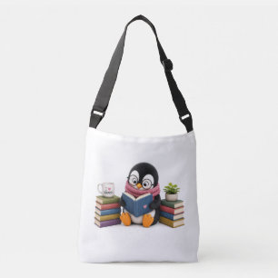 Bibliotheek Liefhebber Pinguïn Boodschappentas Crossbody Tas