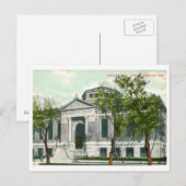 Bibliotheek, Lincoln, Vintage van Nebraska Briefkaart (Voorkant / Achterkant)