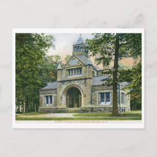 Bibliotheek, Madison, Vintage van New Jersey Briefkaart