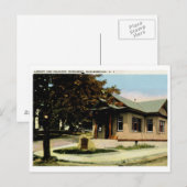 Bibliotheek, Marlborough, NY Vintage Briefkaart (Voorkant / Achterkant)