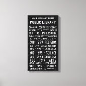 Bibliotheek met dewey Decimal Bus Roll op canvas (Voorkant)