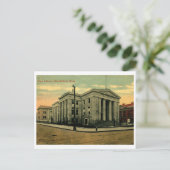 Bibliotheek, New Bedford, MA 1912 Vintage Briefkaart (Staand voorkant)