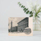Bibliotheek, Newark, NJ Vintage Briefkaart (Staand voorkant)