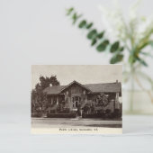 Bibliotheek, Nieuw Kasteel, IN Vintage Briefkaart (Staand voorkant)