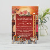 Bibliotheek of boek liefhebbers repetitie diner ui kaart (Staand voorkant)