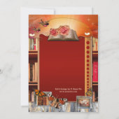 Bibliotheek of boek liefhebbers repetitie diner ui kaart (Achterkant)