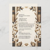 Bibliotheek Oud Engels Boek Club Hoesje Bruiloft Informatiekaartje (Voorkant / Achterkant)
