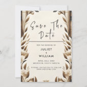 Bibliotheek Oud Engels Boek Club Hoesje Bruiloft Save The Date (Voorkant)