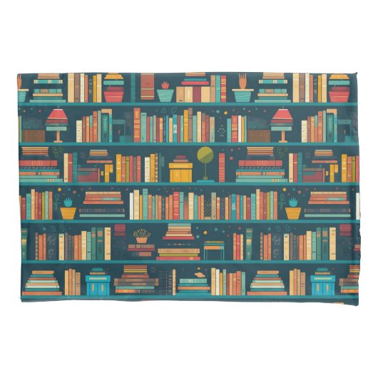 Bibliotheek Planken Reader Books Lover Patroon Kussensloop (Voorkant-Links)