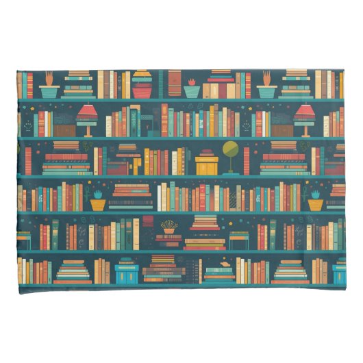 Bibliotheek Planken Reader Books Lover Patroon Kussensloop (Voorkant-Rechts)