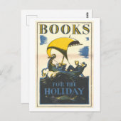  Bibliotheek Poster Boeken voor de Vakantie Briefkaart (Voorkant / Achterkant)