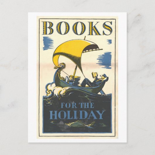  Bibliotheek Poster Boeken voor de Vakantie Briefkaart (Voorkant)