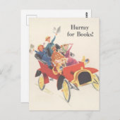  Bibliotheek Poster "Hoera voor Boeken" Briefkaart (Voorkant / Achterkant)