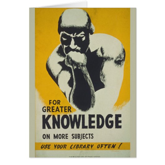  bibliotheek Poster Thinker Statue Libraries (Voorkant)