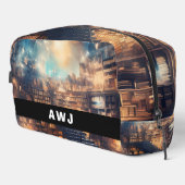 Bibliotheek Print Dopp Bag Toilettasje (Rechterhoek)
