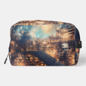 Bibliotheek Print Dopp Bag Toilettasje (Achterkant)