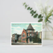 Bibliotheek, Quincy, IL 1914 Vintage Briefkaart (Staand voorkant)