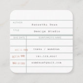 Bibliotheek, Retro,  Visitekaartje (Voorkant)