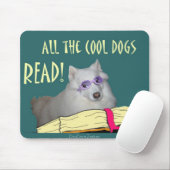 Bibliotheek - Samoyed - Cool Dogs Read Literacy Muismat (Met muis)