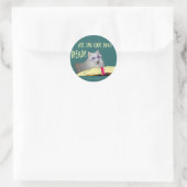 Bibliotheek - Samoyed - Cool Dogs Read Literacy Ronde Sticker (Tas)