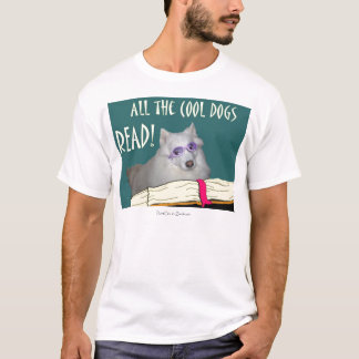 Bibliotheek - Samoyed - Cool Dogs Read Literacy T-shirt