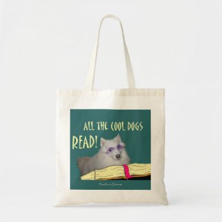 Bibliotheek - Samoyed - Cool Dogs Read Literacy Tote Bag