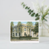 Bibliotheek, Savannah, GA Vintage Briefkaart (Staand voorkant)