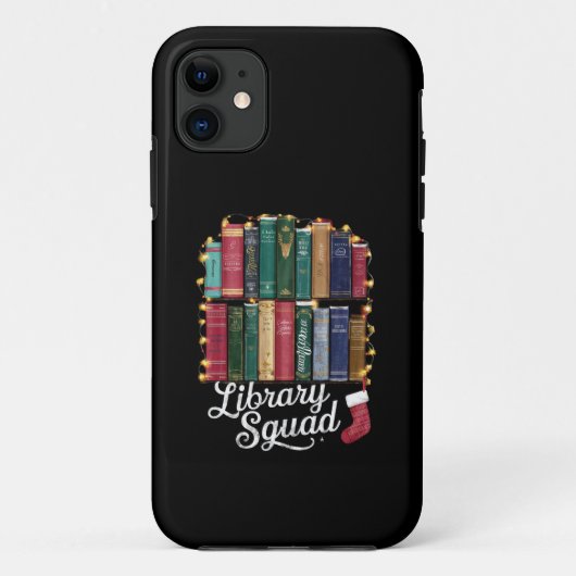 Bibliotheek Squad Kerstboek Liefhebbers Team Readi Case-Mate iPhone Case (Achterkant)