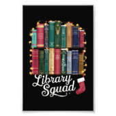 Bibliotheek Squad Kerstboek Liefhebbers Team Readi Foto Afdruk (Voorkant)